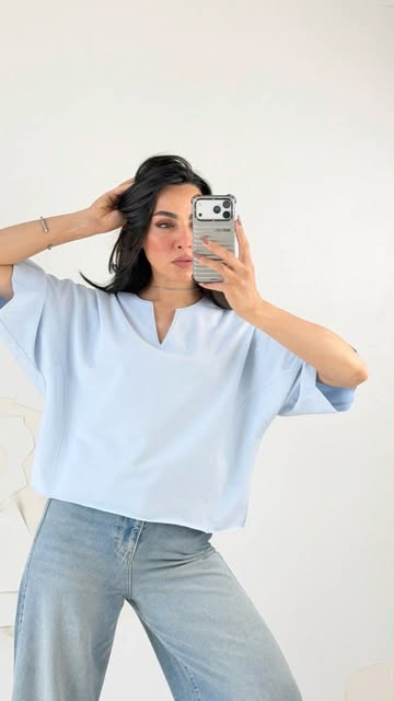 تیشرت یقه کوبایی